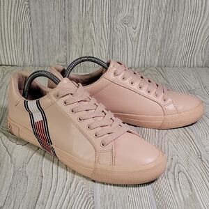 Tommy Hilfiger Louy Blush Bold Stripe Sneakers Womens Size 10